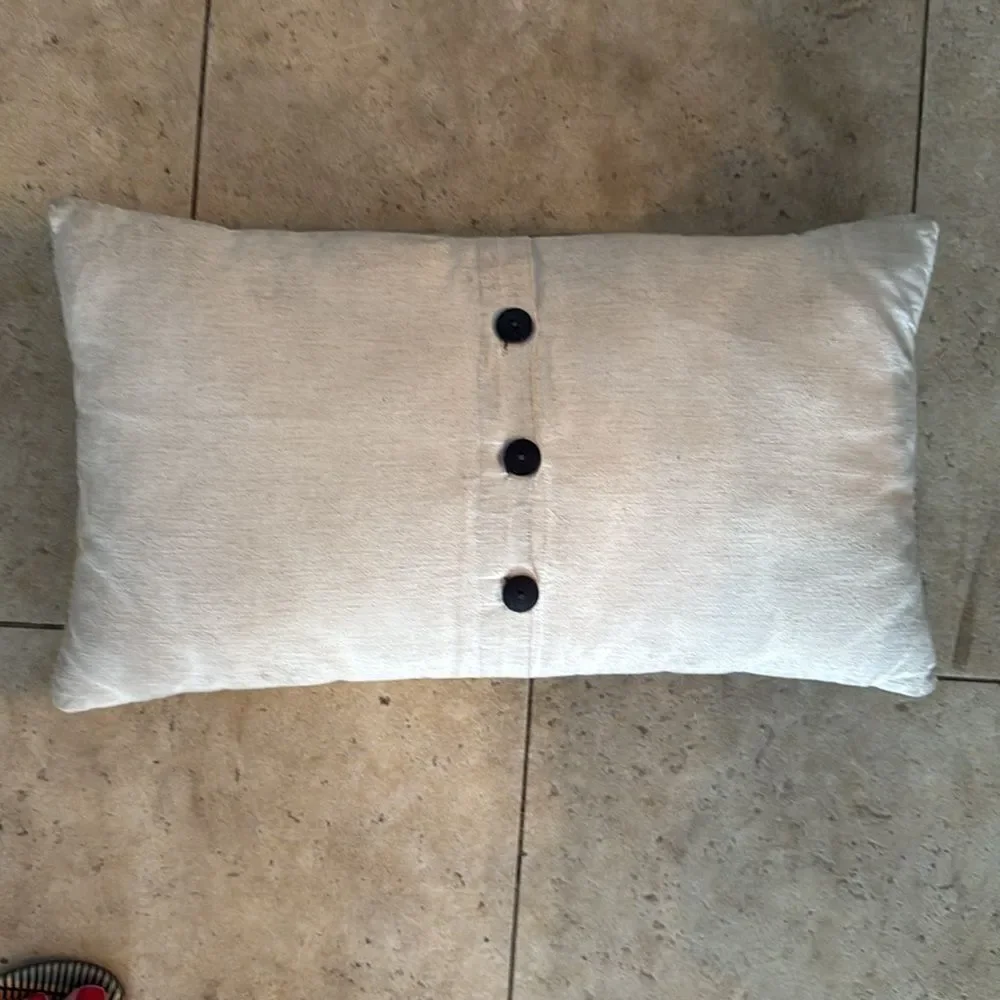 Yellow and Gray Decorative Pillows (2) Pillows - Square and Rectangle LIKE NEW